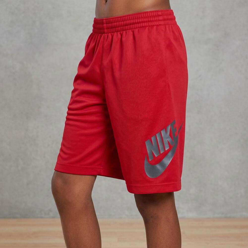 Nike SB Boys Athletic Shorts Red Large Logo Skate Basketball Gym XL 13-15Y